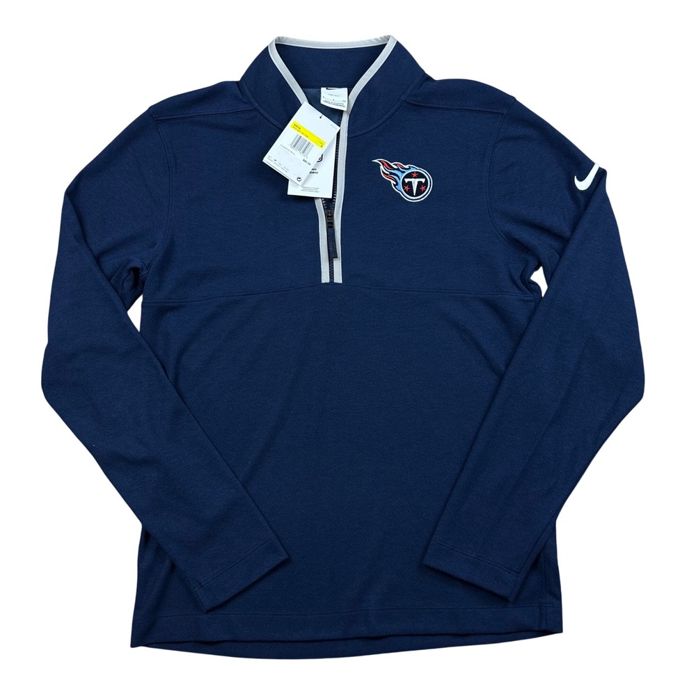 NEW‎ Nike Tennessee Titans Dri-FIT Quarter Zip Lightweight Pullover Blue Mens S
